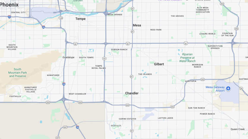 East Valley Map